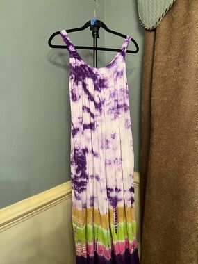 India Boutique Purple Tie-Dye Maxi Dress